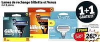 Promotions Lames de rechange smooth venus - Gillette - Valide de 17/09/2024 à 22/09/2024 chez Kruidvat