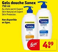 Promotions Gels douche sanex - Sanex - Valide de 17/09/2024 à 22/09/2024 chez Kruidvat