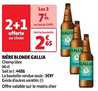 Bière blonde gallia-Gallia