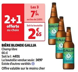 Bière blonde gallia