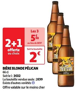 Bière blonde pélican