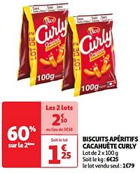 Biscuits apéritifs cacahuète curly-Vico