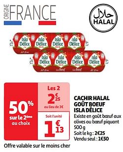 Cachir halal goût boeuf isla délice