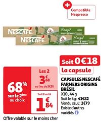 Capsules nescafé farmers origins brésil-Nescafe