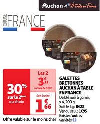 Galettes bretonnes auchan à table en france-Huismerk - Auchan