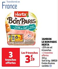 Jambon le bon paris herta-Herta