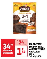 Ma recette maison 3 en 1 aux pépites de chocolat-Vahine