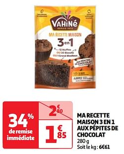 Ma recette maison 3 en 1 aux pépites de chocolat