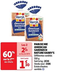 Pain de mie american sandwich nature harry`s-Harry