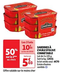 Sardines à l`huile d`olive connetable-Connétable