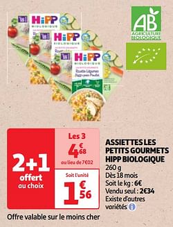 Assiettes les petits gourmets hipp biologique