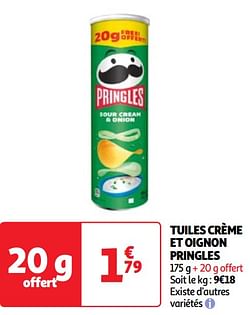 Tuiles crème et oignon pringles