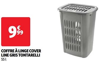 Promoties Coffre à linge cover line gris tontarelli - Tontarelli - Geldig van 17/09/2024 tot 23/09/2024 bij Auchan