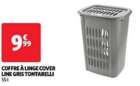 Coffre à linge cover line gris tontarelli-Tontarelli