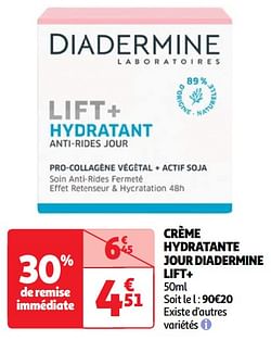 Crème hydratante jour diadermine lift+