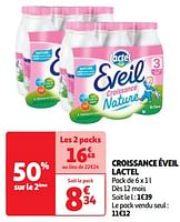 Promoties Croissance éveil lactel - Lactel - Geldig van 17/09/2024 tot 23/09/2024 bij Auchan