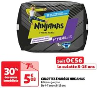 Promoties Culottes énurésie ninjamas - Pampers - Geldig van 17/09/2024 tot 23/09/2024 bij Auchan