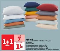 Linge de lit la taie d`oreiller-Huismerk - Auchan