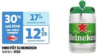 Promoties Mini fût 5l heineken - Heineken - Geldig van 17/09/2024 tot 23/09/2024 bij Auchan