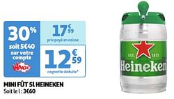 Mini fût 5l heineken