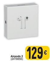 Promotions Apple airpods 2 - Apple - Valide de 17/09/2024 à 30/09/2024 chez Cora