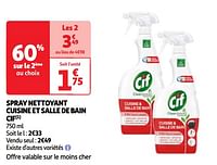 Spray nettoyant cuisine et salle de bain cif-Cif