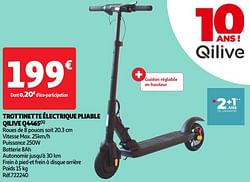 Trottinette électrique pliable qilive q4465