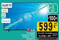 Promotions Lg tv qled 50qned756ra - LG - Valide de 17/09/2024 à 30/09/2024 chez Cora