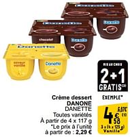 Promotions Crème dessert danone danette - Danone - Valide de 17/09/2024 à 23/09/2024 chez Cora