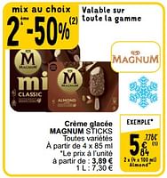 Promotions Crème glacée magnum sticks - Ola - Valide de 17/09/2024 à 23/09/2024 chez Cora