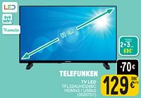 Promotions Telefunkentv led tfl32auhd24bc - Telefunken - Valide de 17/09/2024 à 30/09/2024 chez Cora