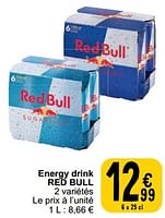 Promotions Energy drink red bull - Red Bull - Valide de 17/09/2024 à 23/09/2024 chez Cora