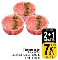 Promotions Tête pressée - Produit maison - Cora - Valide de 17/09/2024 à 23/09/2024 chez Cora