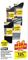 Promotions Lot de 4 ou 5 paires de chaussettes ecodim dame ou homme - Dim - Valide de 18/09/2024 à 30/09/2024 chez Carrefour