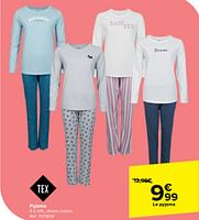 Promotions Pyjama - Tex - Valide de 18/09/2024 à 30/09/2024 chez Carrefour