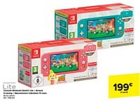 Promotions Console nintendo switch lite + animal crossing + abonnement individuel 12 mois - Nintendo - Valide de 18/09/2024 à 30/09/2024 chez Carrefour