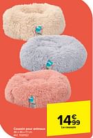 Promotions Coussin pour animaux - Produit maison - Carrefour  - Valide de 18/09/2024 à 30/09/2024 chez Carrefour