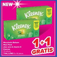 Promotions Mouchoirs balsam maxi pack aloe vera + vitamin e kleenex - Kleenex - Valide de 18/09/2024 à 30/09/2024 chez Carrefour