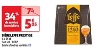 Promotions Bière leffe prestige - Leffe - Valide de 17/09/2024 à 23/09/2024 chez Auchan Ronq