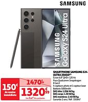 Promotions Smartphone samsung s24 ultra 256go - Samsung - Valide de 17/09/2024 à 23/09/2024 chez Auchan Ronq