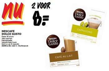 Promoties Nescafé dolce gusto café au lait - Nescafe - Geldig van 18/09/2024 tot 24/09/2024 bij Jumbo