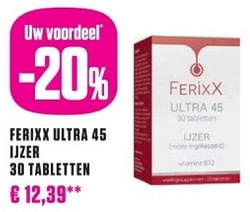 Ferixx ultra 45 ijzer 30 tabletten