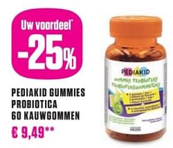 Pediakid gummies probiotica 60 kauwgommen