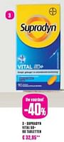 Promoties Supradyn vital 50+ 90 tabletten - Supradyn - Geldig van 27/08/2024 tot 31/10/2024 bij Medi-Market