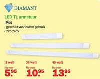 Led tl armatuur ip44-Diamant