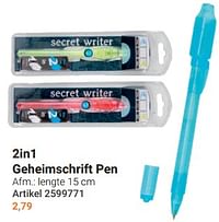 2in1 geheimschrift pen-Huismerk - Lobbes