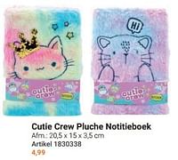 Cutie crew pluche notitieboek-Huismerk - Lobbes