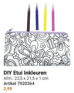 Diy etui inkleuren