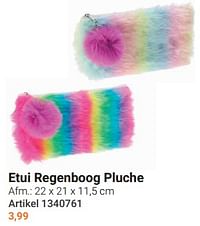 Etui regenboog pluche-Huismerk - Lobbes