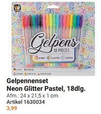 Gelpennenset neon glitter pastel-Grafix